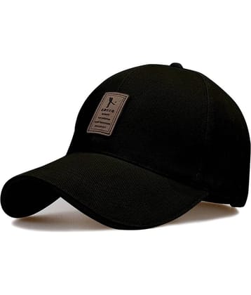 Bolax Pack of 1 Cotton Men's Cap ( Black )