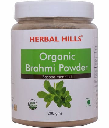 Herbal Hills Organic Brahmi Powder 200 gm Pack of 4