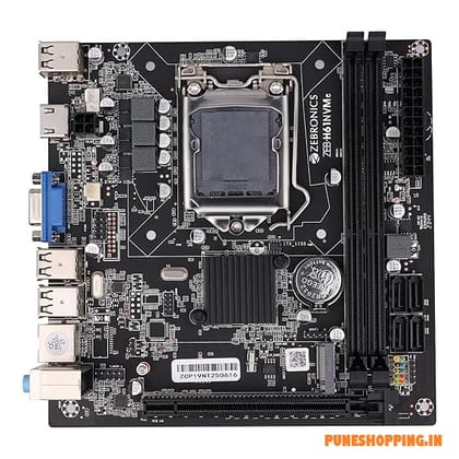 ZEBRONICS H110M2-NVMe Micro-ATX Motherboard for LGA 1155 Socket, Supports Intel 2nd & 3rd Generation Processors, M.2 Slot, 5.1 Audio, DDR3 1600 MHz, Ports (RJ45 | SATA | USB | HDMI)