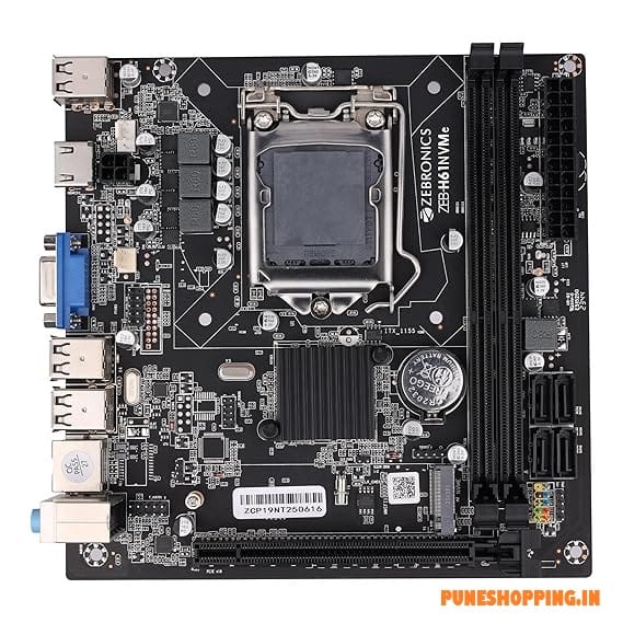 ZEBRONICS H110M2-NVMe Micro-ATX Motherboard for LGA 1155 Socket, Supports Intel 2nd & 3rd Generation Processors, M.2 Slot, 5.1 Audio, DDR3 1600 MHz, Ports (RJ45 | SATA | USB | HDMI)