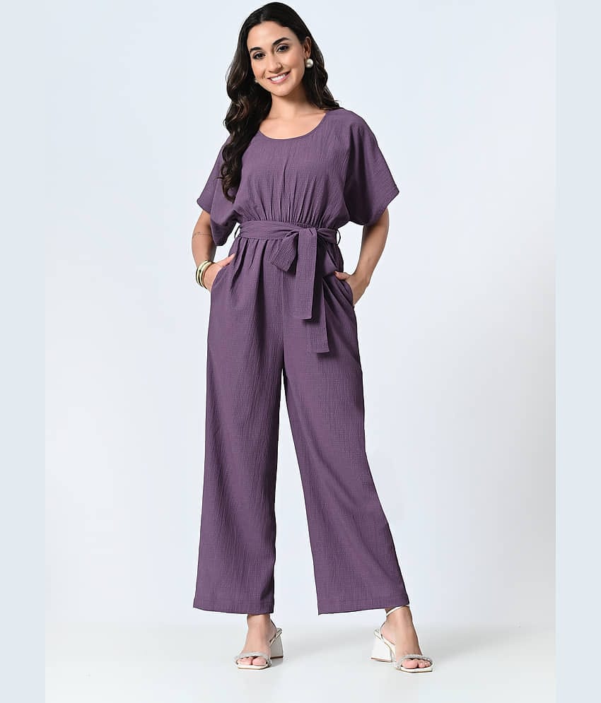 ALL WAYS YOU Purple Polyester Regular Fit Women's Jumpsuit ( Pack of 1 )