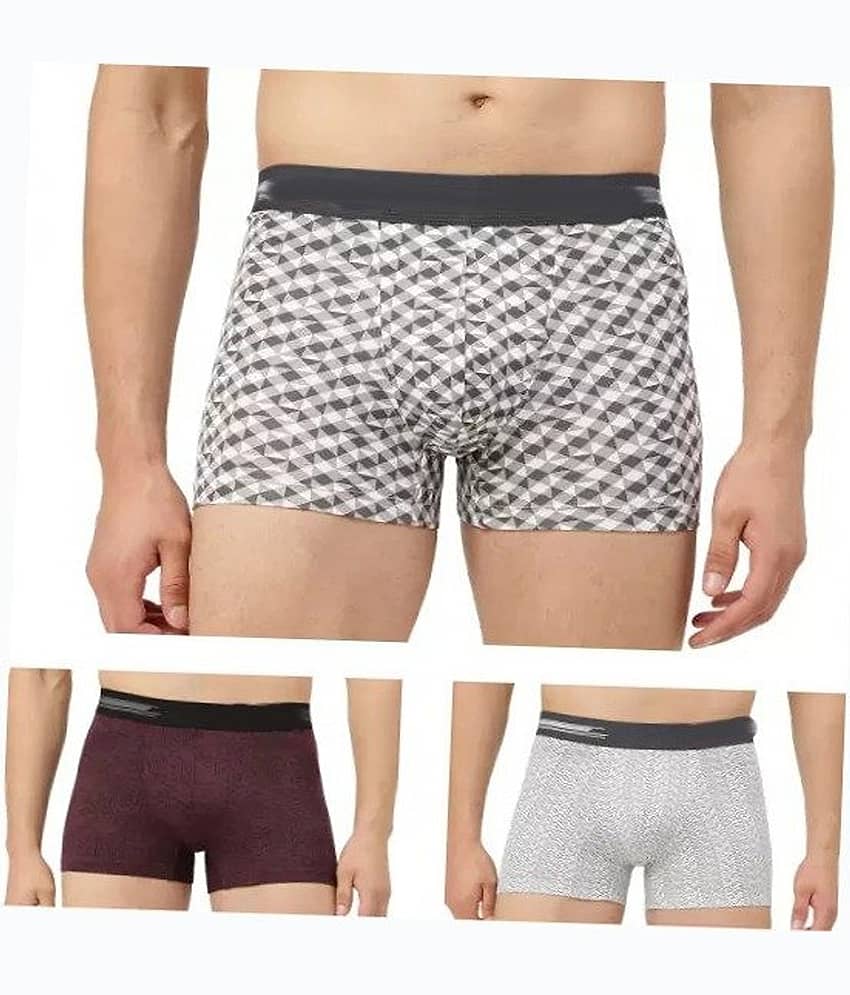 Cavenders Pack of 3 Nylon Trunks For Men's ( Multicolor )