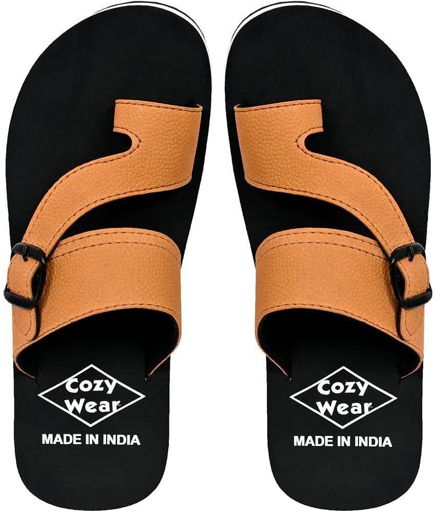 Cozy Wear Brown Men's Leather Slipper