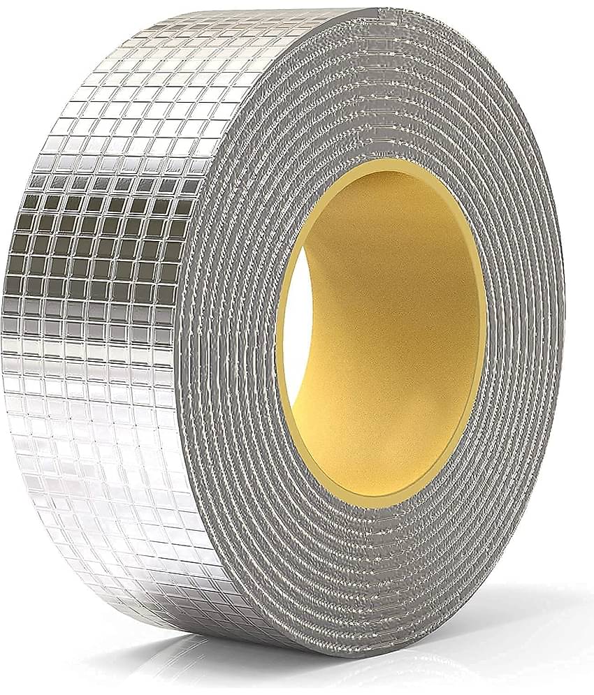 RAMDEV ENTERPRISE Leakage Repair Waterproof Tape for Pipe Leakage Roof Water Leakage Solution Aluminium Foil Tape Waterproof Adhesive Tape Sealing Butyl Rubber Tape for Leakage (5CM*5M) (Pack Of 1).