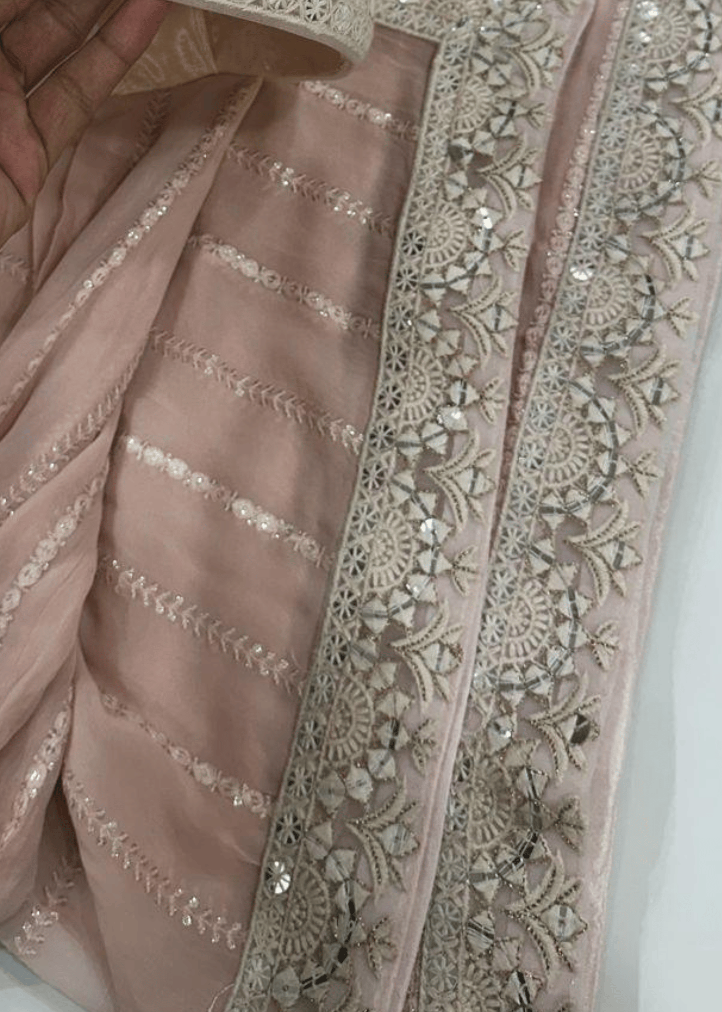 LIGHT PINK GEOREGETTE  DUPATTA