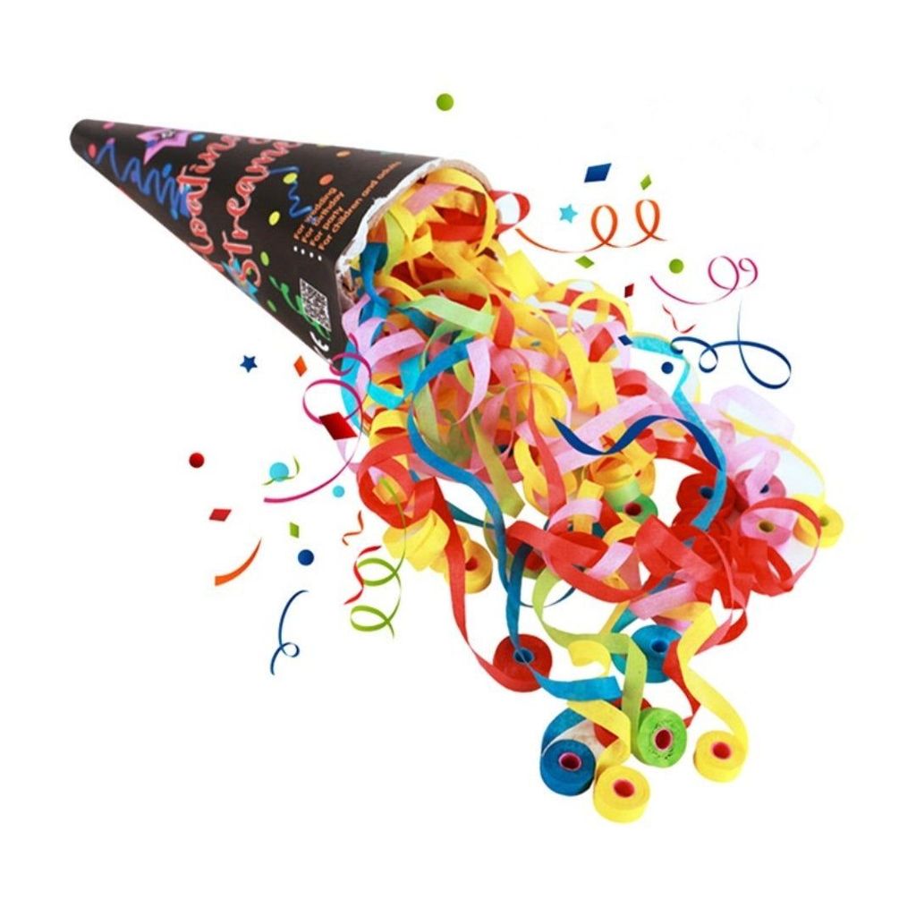 Pull String Colorful Party Streamers/Poppers Pocket Size - 1PC - Party and Festive Needs | Buy online on ZillyBuy