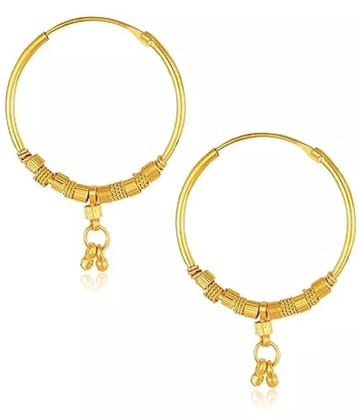 VIVASTRI Golden Bali Earrings ( Pack of 1 ) - Golden