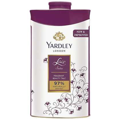 Yardley London Lace Satin Perfumed Talc For Women, 100G Yardley London Lace Satin Perfumed Talc For Women, 100G