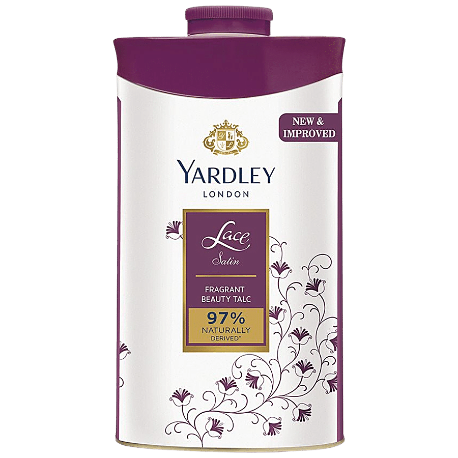 Yardley London Lace Satin Perfumed Talc For Women, 100G