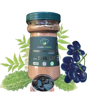 Looks United Neem Karela Jamun Powder 200 Gm Pack of 1