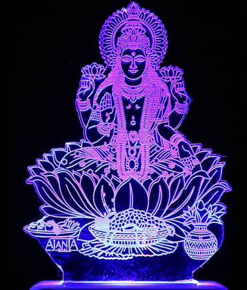 SUPER AJANTA MA LAXMIJI VAIBHAV LAXMIJI 2004 Night Lamp Multi - Pack of 1