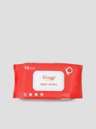 Popees Baby Wipes -70 PCS With Lid-70Pcs