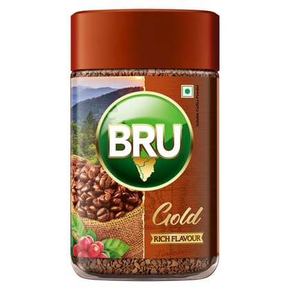 Bru Gold | Premium Freeze Dried Instant Coffee | Medium Roast Robusta & Arabica Blend | 100gm