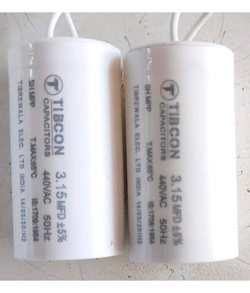 Tibcon 3.15 MFD Capacitor for Ceiling Fan to Increase Speed - 2 Pieces, (Blue, aqua)