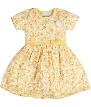 PLUM TREE 100% Cotton Pleated For Girls ( , Yellow )