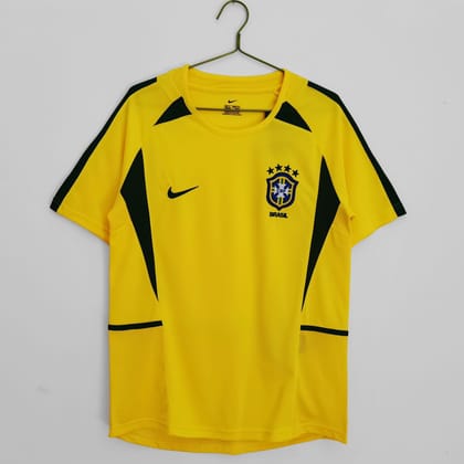 Brazil 2002 Home Retro Jersey-M