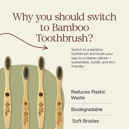 Kids Bamboo Toothbrush With Activated Charcoal Bristles - Set of 2 (pack of 2) Kids Bamboo Toothbrush With Activated Charcoal Bristles - Set of 2 (pack of 2)