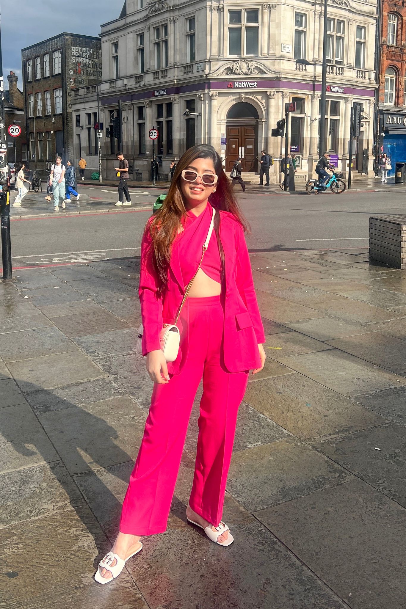 Ally Hot Pink Three Piece Cord Set-L