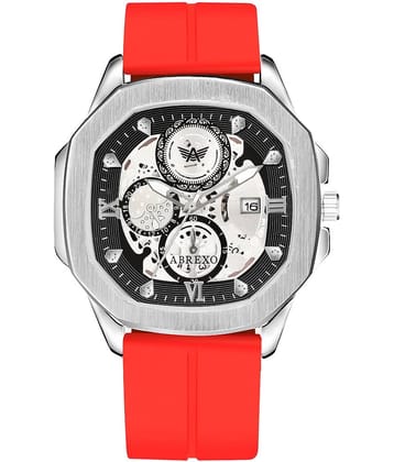 Abrexo Red Silicon Analog Men's Watch