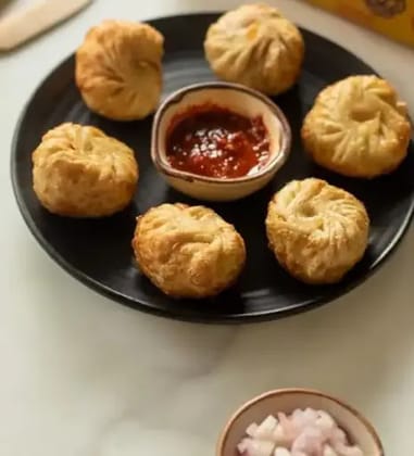 Paneer Fry Ragi Momos [8 Pieces]