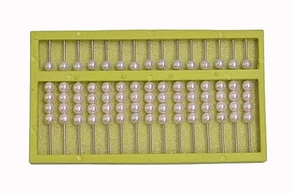 Traditional Pearl Abacus with 2 Rows of 20 Beads on Each Row