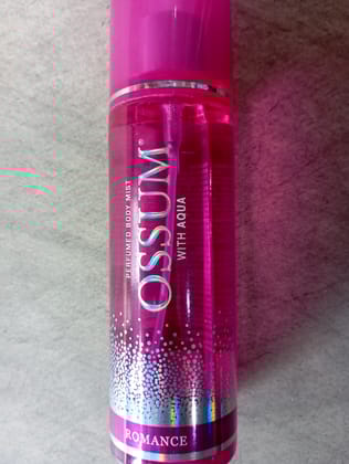 Perfumed body mist ossum with aqua romance