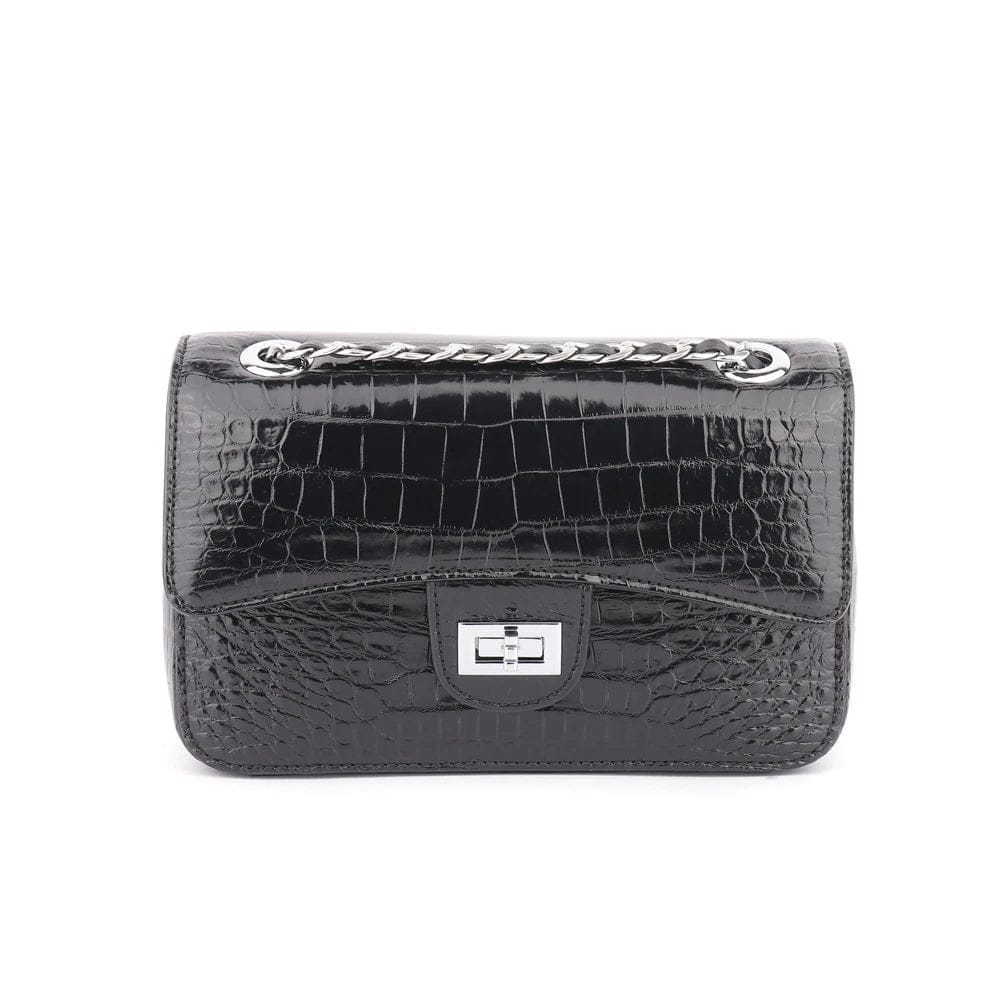High Quality Designer Famous Brands Handbags Genuine Leather Crocodile Luxury Ladies Chain Shoulder Hand Bag Fashion Women