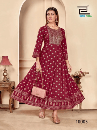 Shimmer Bluehills Anarkali Kurtis Shimmer Bluehills Anarkali Kurtis