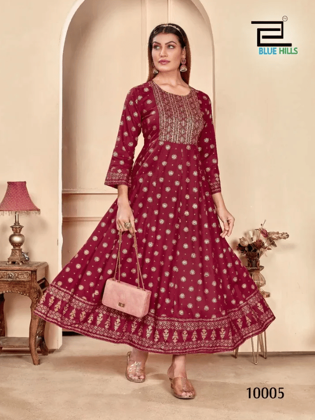 Shimmer Bluehills Anarkali Kurtis