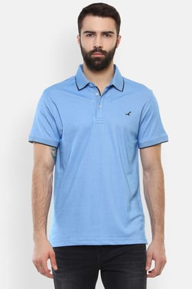 Men's Polo Half Sleeves T-Shirt - Blue-L / Blue