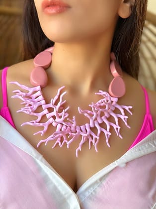 Coral Cascade Statements-Baby Pink