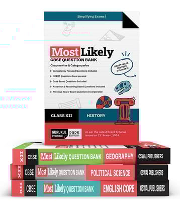 Gurukul by Oswal Most Likely CBSE Question Bank Class 12 Bundles (Set of 4) : History, Geography, Political Science & English for Exam 2025
