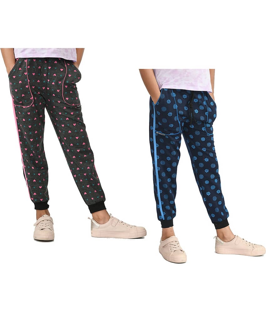 IndiWeaves Pack of 2 Girls Fleece Joggers ( Colors )