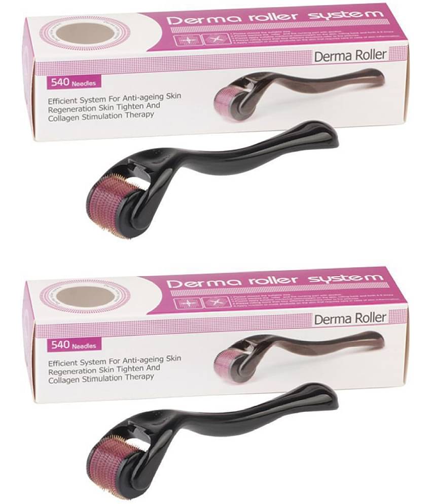 Derma Roller With 0.5 Mm And 540 Titanium Needls For Skin & Hair Treatments 2 Pcs