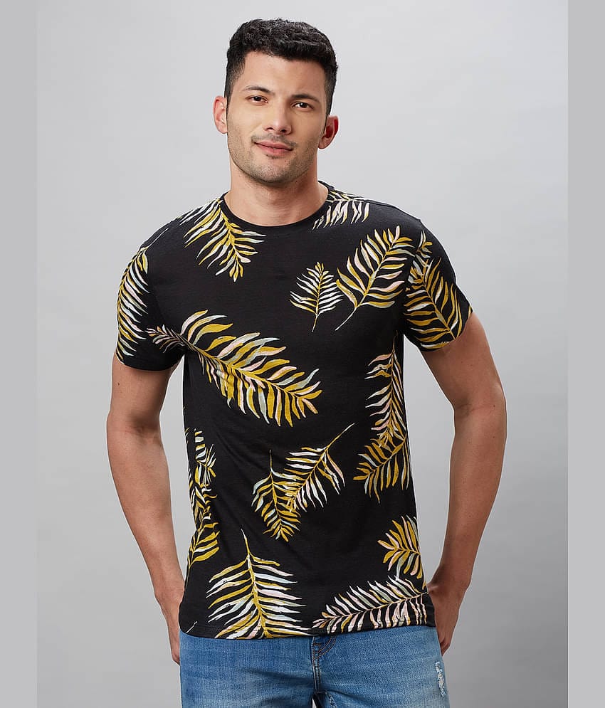 Globus - Black Cotton Regular Fit Men's T-Shirt ( Pack of 1 )