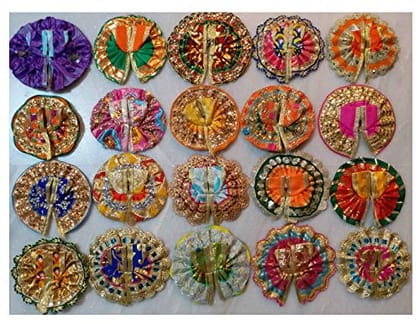 VARNI CREATION Silk God Poshak (4 inch, Multicolour)