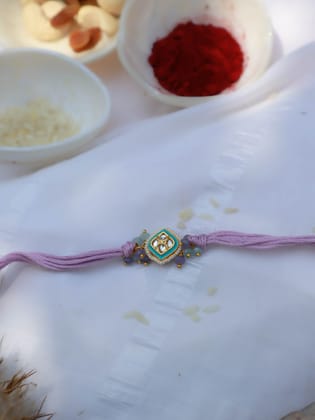 Luft Lavender Meenakari Rakhi-Purple