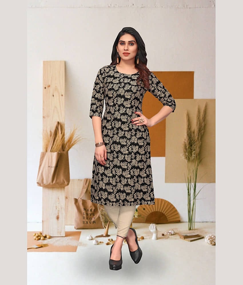 KETAKI FASHION Pack of 1 Crepe Printed Straight Women's Kurti - ( Multicolor )