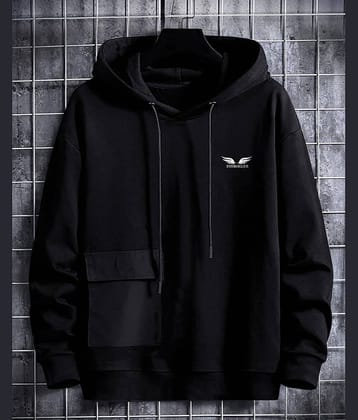 Eyebogler Cotton Blend Hooded Men's Sweatshirt - Black ( Pack of 1 )