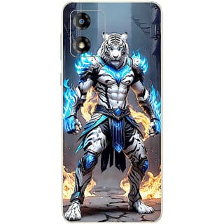 Yug Emporium Moto E13 Angry Lion Leather Premium Theme Full Back & Side Coverage (Mobile Back Cover, Multicolor)