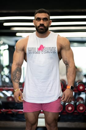 Wild Verve With Pink Bull Tank (White)-S