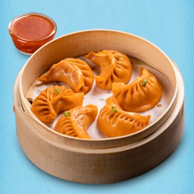 Chicken Tikka Momo With Momo Chutney (Choose Steamed/ Fried)