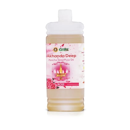 Giri Akhanda Pancha Deep Pooja Oil | Lamp Oil  | Vilakku Oil  | Deep Oil for Puja Rose 1L