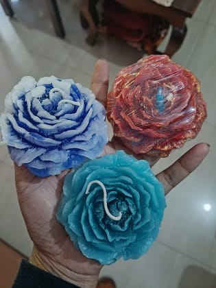 Peony scented candle  4 PCS  Blue