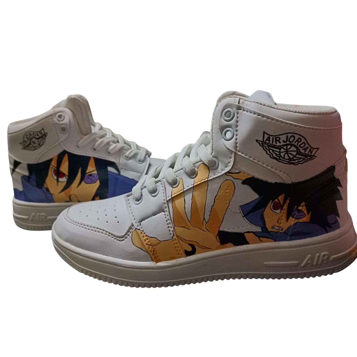 Custom Hand-Painted Sasuke Anime Sneakers - Air Jordan