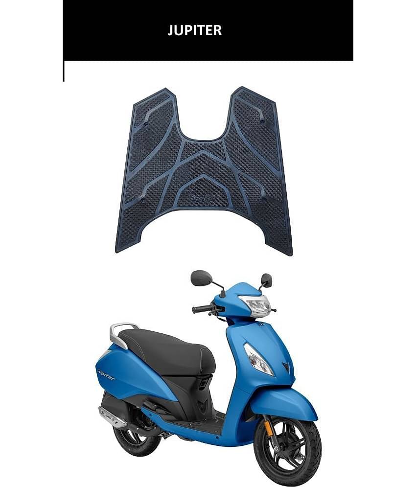 Autoxygen Anti skid Scooter/Scooty Foot Mat Rubber Floor Mat Accessories for TVS Jupiter