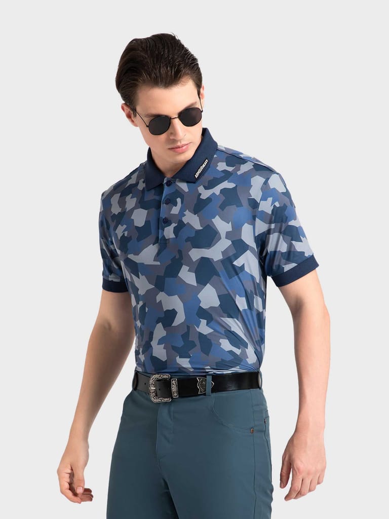 Disruptive Camo Dark Blue AH Polo