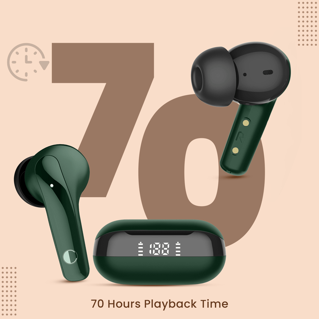 Cellecor BroPods CB55 ACE TWS With 70 Hours Playtime, ENC, 5.3v Bluetooth