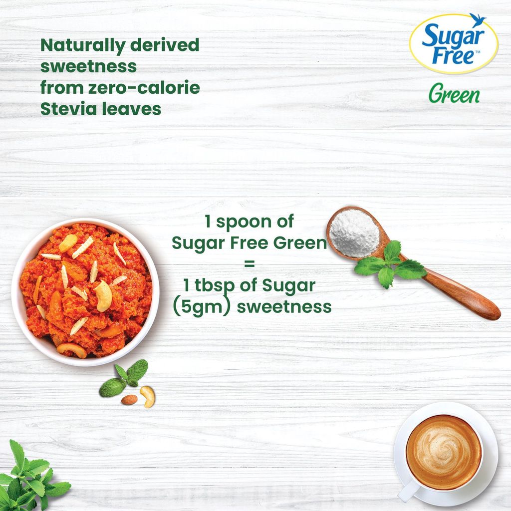 Sugar Free Green Stevia, 100 Pellets |100% Plant-based Natural Sweetener | 100% Natural Meethi Tulsi (Stevia) leaves| Sweet like Sugar but with zero calories | 10g