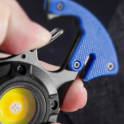 Keychain LED Flashlight: Rechargeable Multi-Function with 6 Lighting Modes | Pocket Key Chain Flashlight with USB